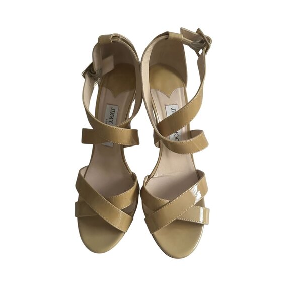 Jimmy Choo Beige Strappy Stilettos - Picture 8 of 9